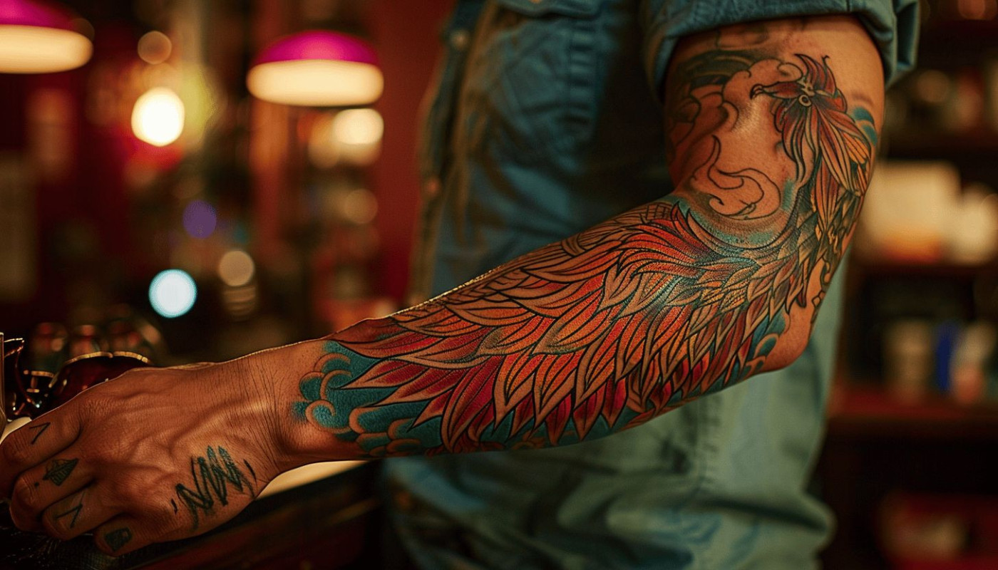 Autres - Renaud et ses tatouages : Décryptage du tatouage Phoenix